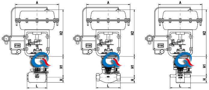 氣動微小流量調節(jié)閥 (外形尺寸圖)